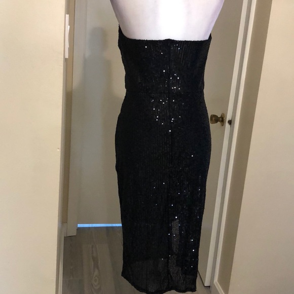 Fits 8-10 sweetheart high slits glitter midi - Picture 5 of 8